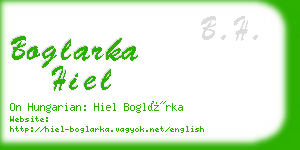 boglarka hiel business card